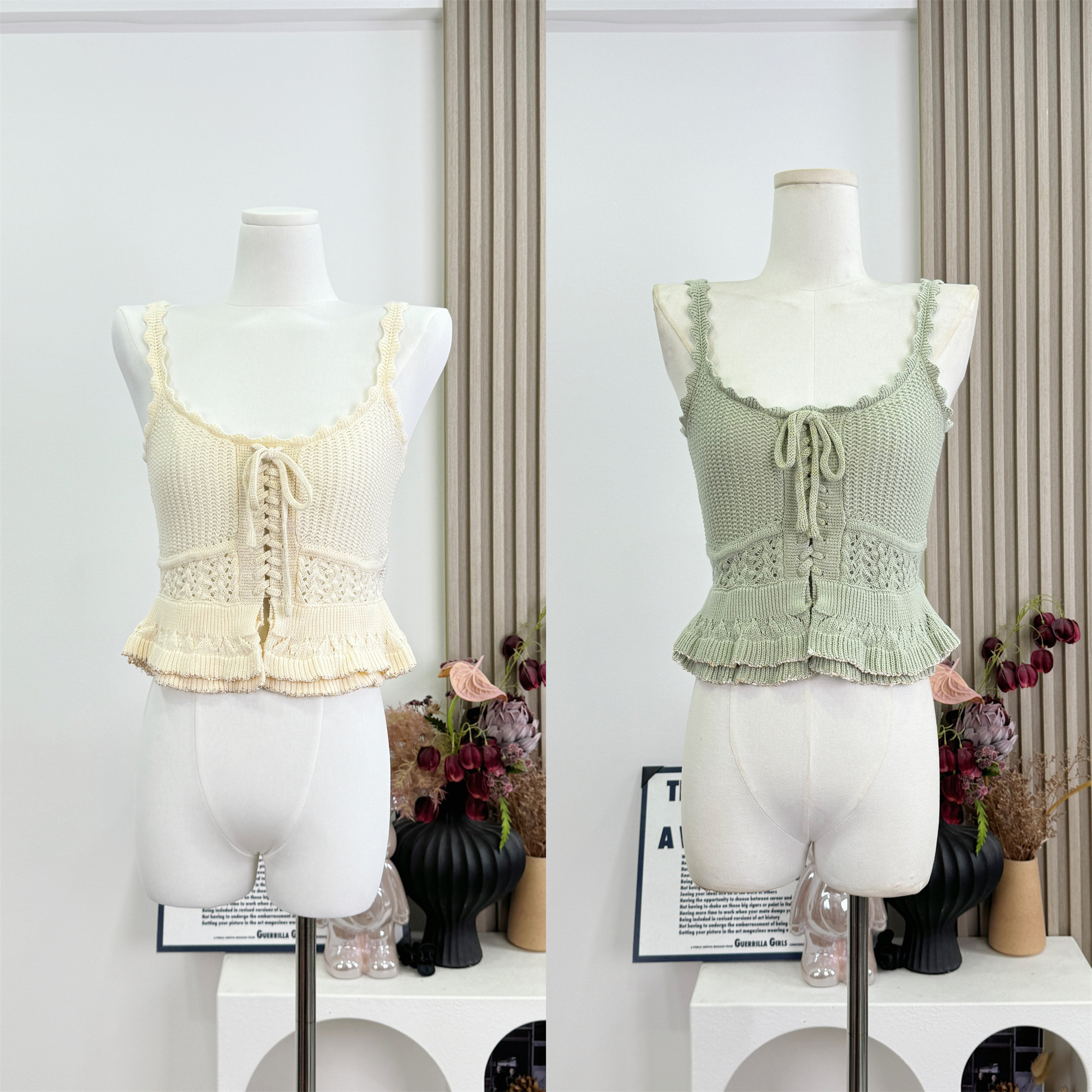 OKMASHOP Bordeaux Love Letter Knit Camisole Top Women Summer Slim Sexy Tank